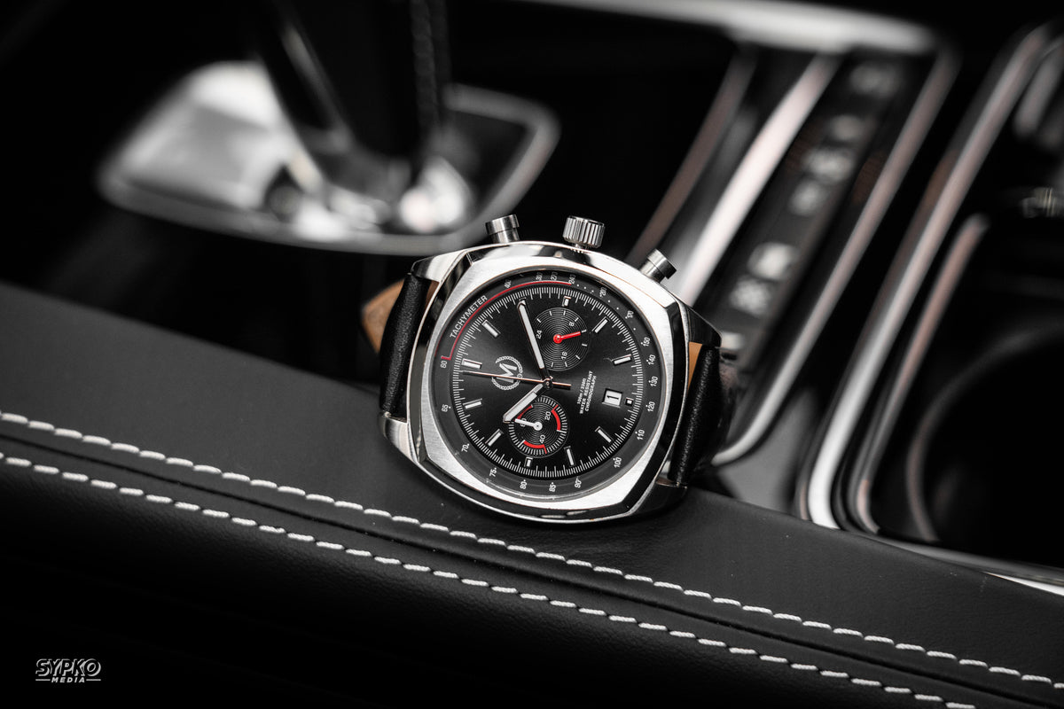 Classic Driver Chronograph, Black Strap (PRE-ORDER NOW) - SJR London Timepiece