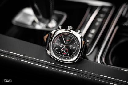 Classic Driver Chronograph, Black Strap (PRE-ORDER NOW) - SJR London Timepiece