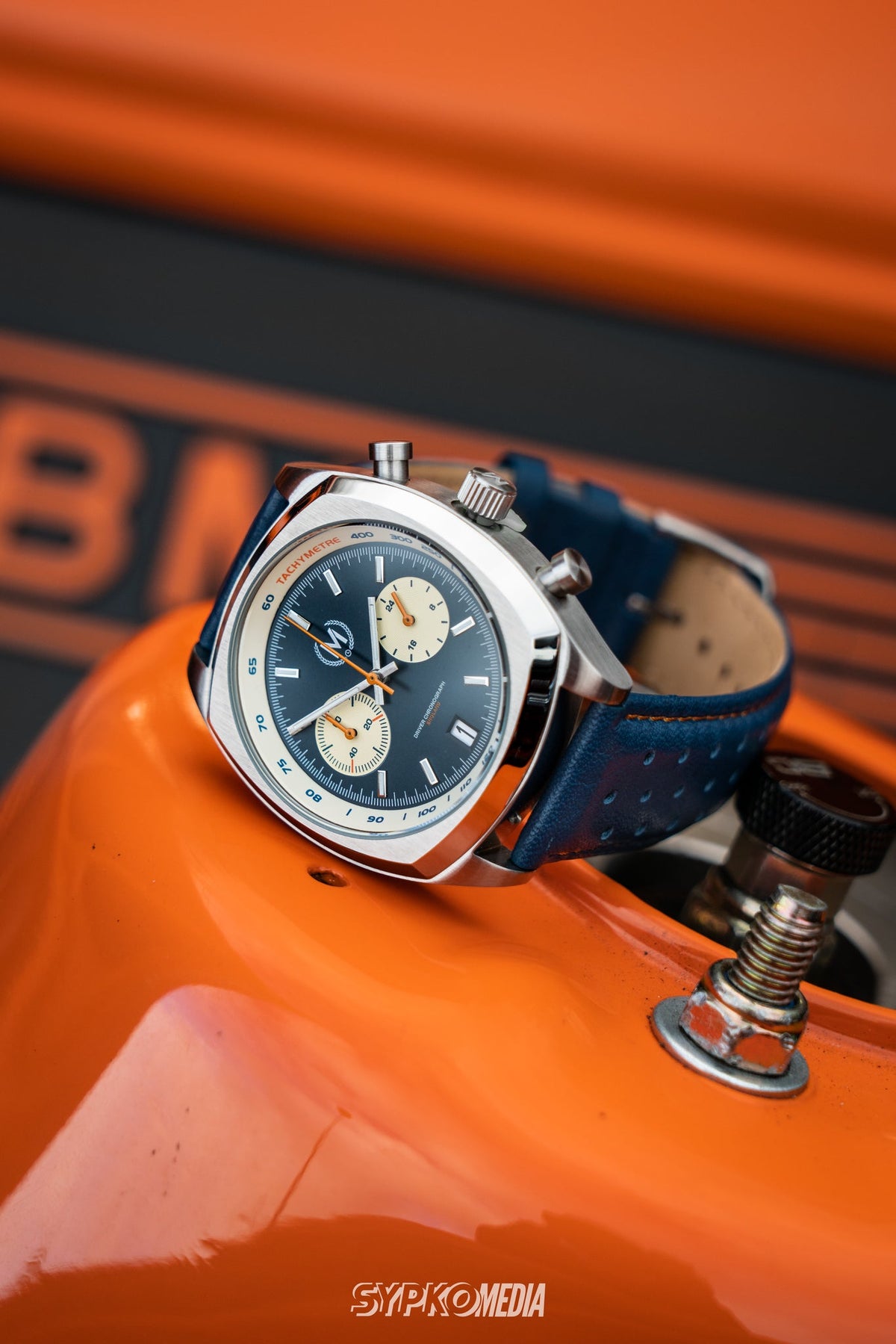 Driver Chronograph MKII Quartz, Blue Reverse Panda (PRE-ORDER NOW) - SJR London Timepiece