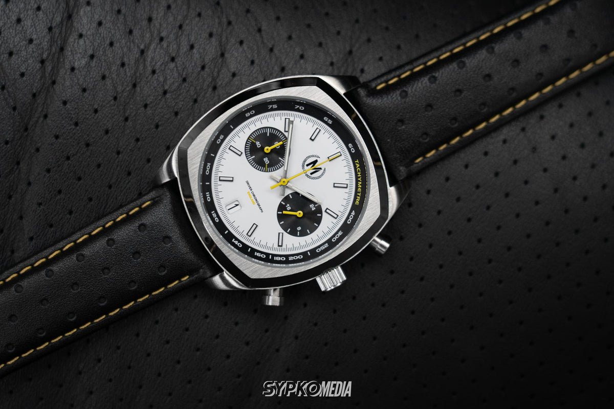 Driver Chronograph MKII Meca-Quartz, Panda - SJR London Timepiece