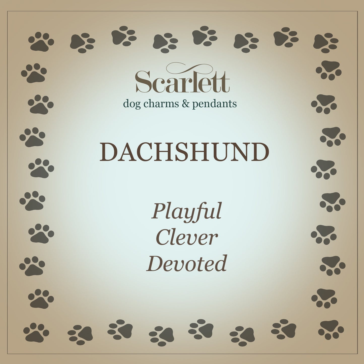 Dachshund Silver Dog Charm Scarlett Jewellery