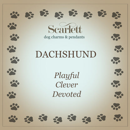 Dachshund Silver Dog Charm Scarlett Jewellery
