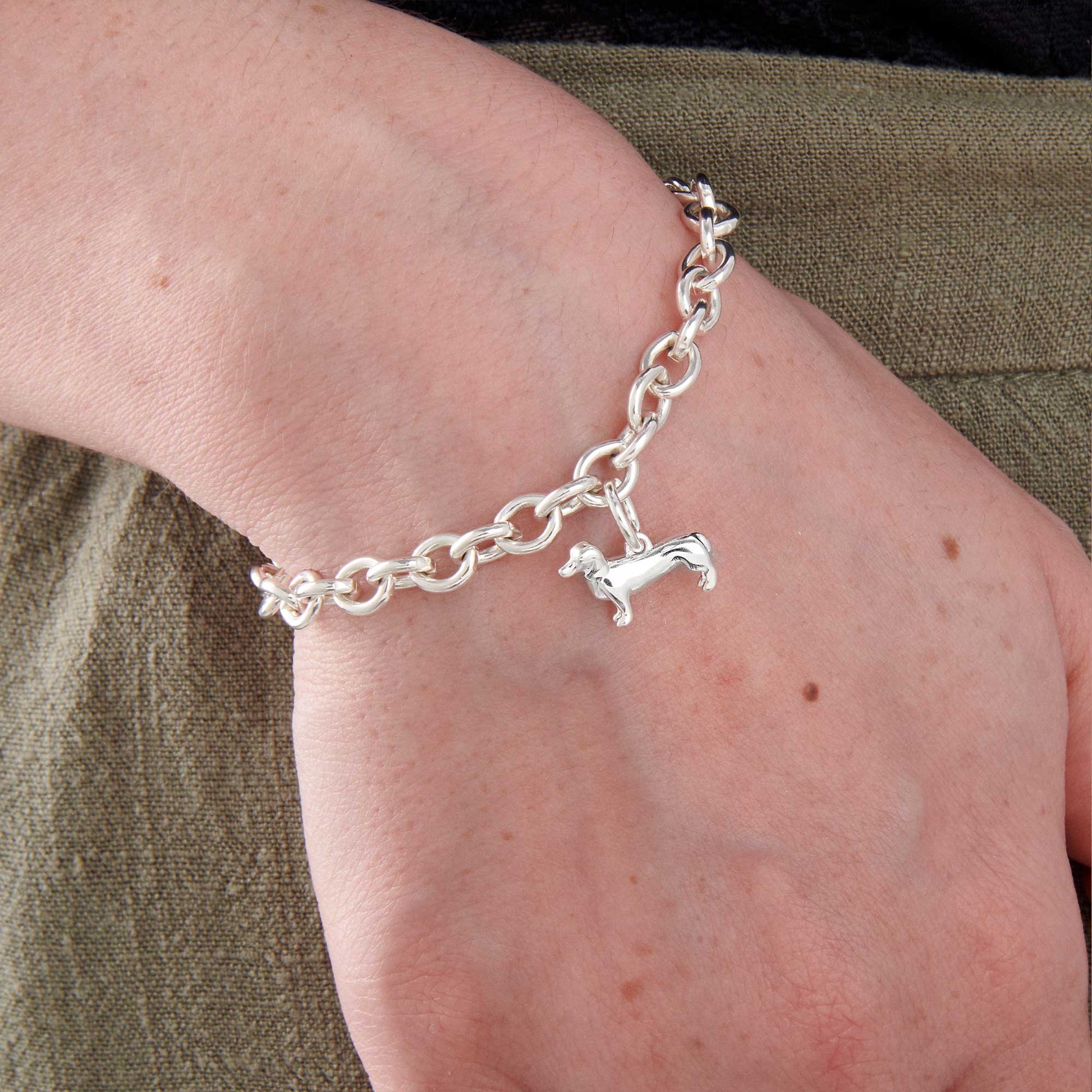 Dachshund Silver Dog Charm Scarlett Jewellery