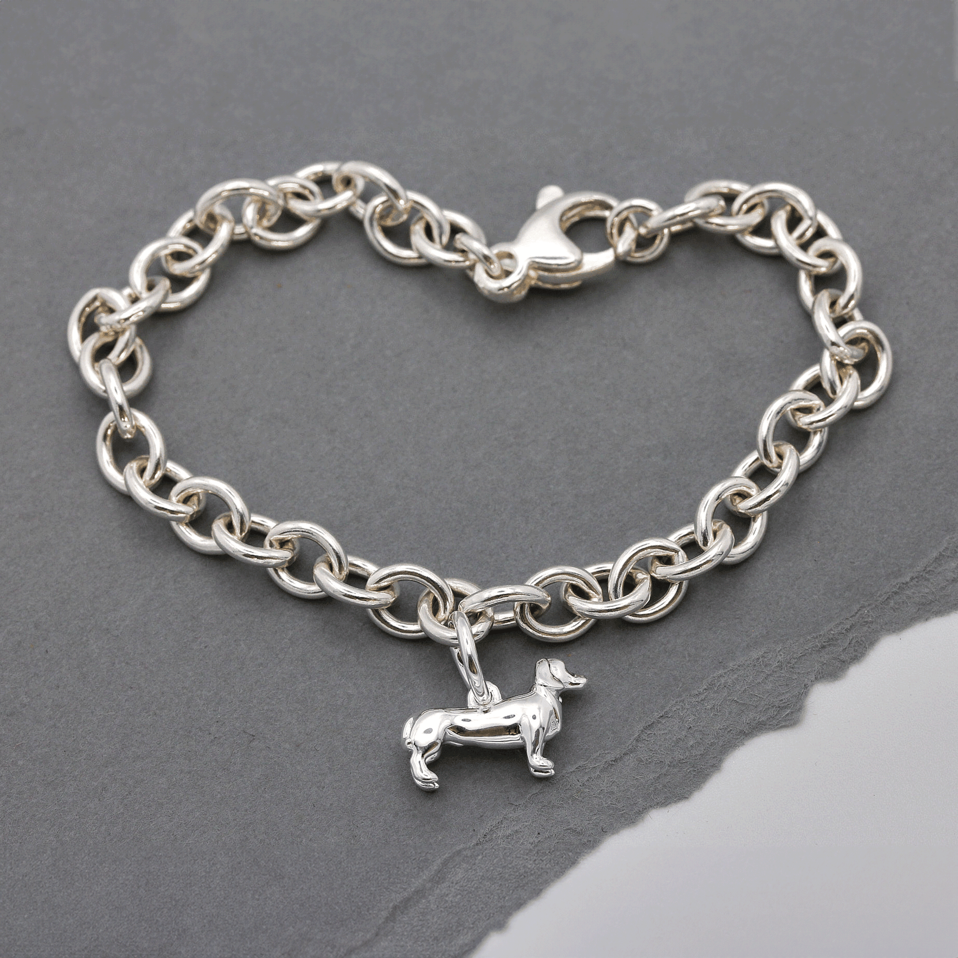 Dachshund Silver Dog Charm Scarlett Jewellery