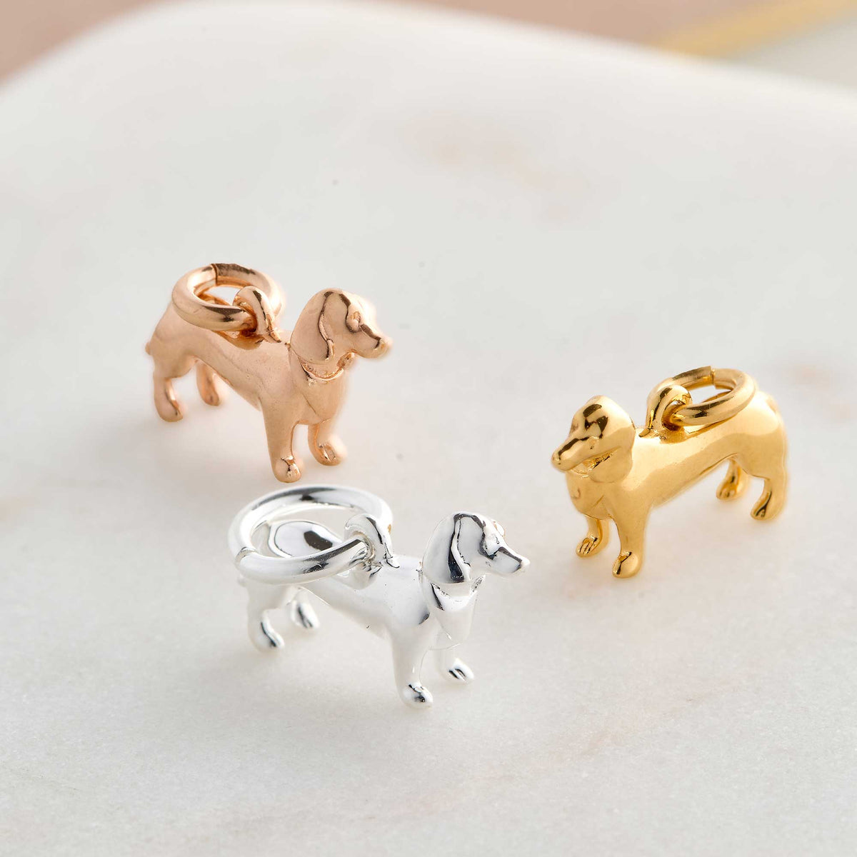 Dachshund Silver Dog Charm Scarlett Jewellery