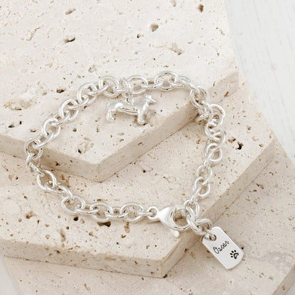 Dachshund Silver Dog Charm Bracelet Scarlett Jewellery