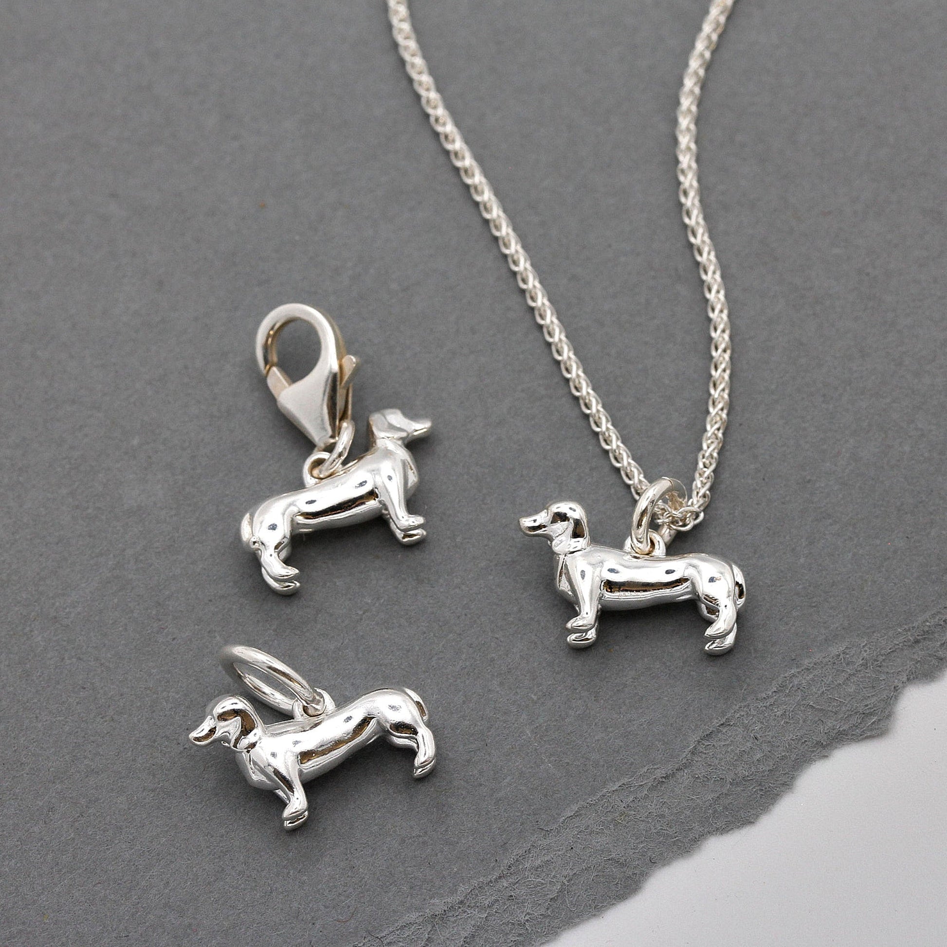 Dachshund Silver Dog Charm Scarlett Jewellery