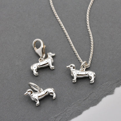 Dachshund Silver Dog Charm Scarlett Jewellery