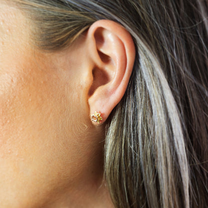Daffodil Gold Vermeil Silver Studs Scarlett Jewellery
