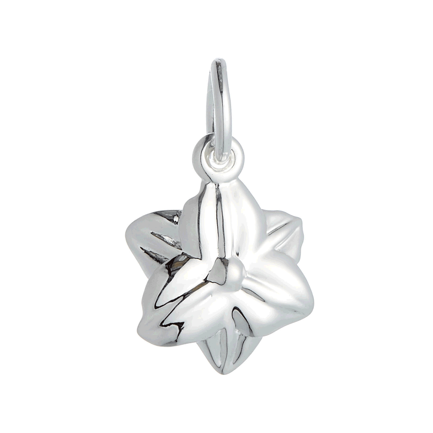 A daffodil flower silver and solid gold charm by Scarlett Jewellery