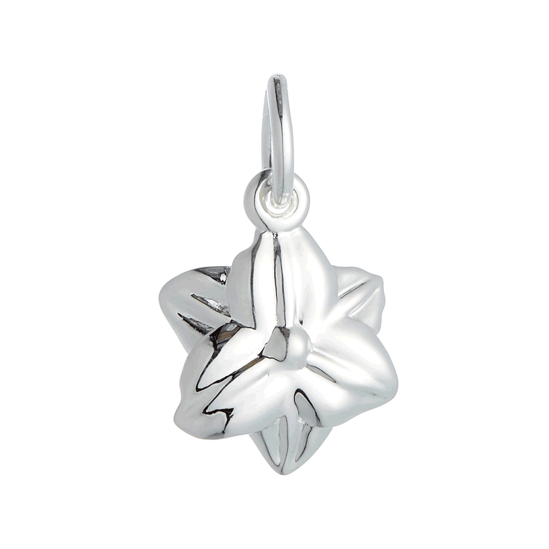A daffodil flower silver and solid gold charm by Scarlett Jewellery