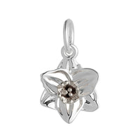 Daffodil Flower Silver Charm Scarlett Jewellery