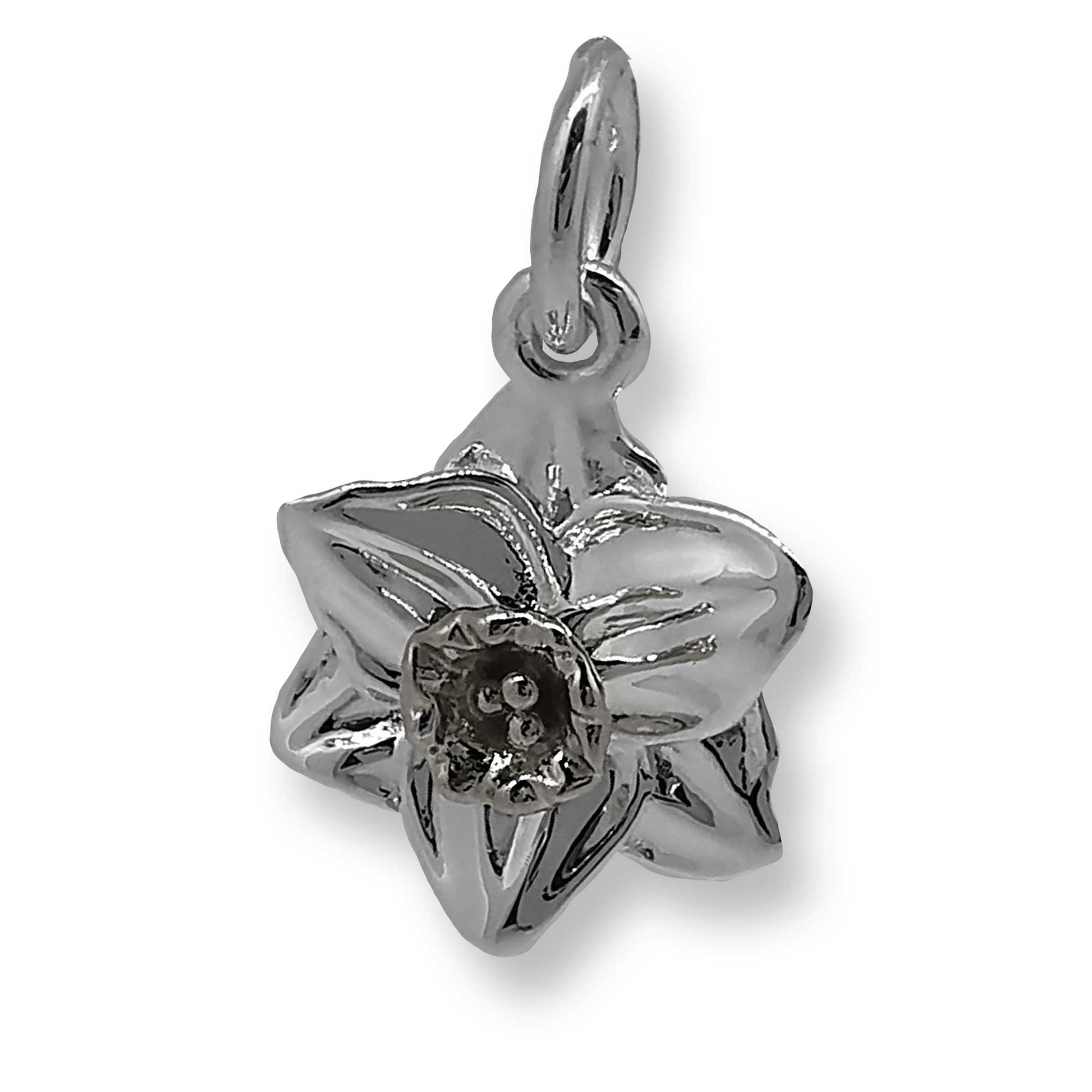 Daffodil Flower Silver Charm Scarlett Jewellery