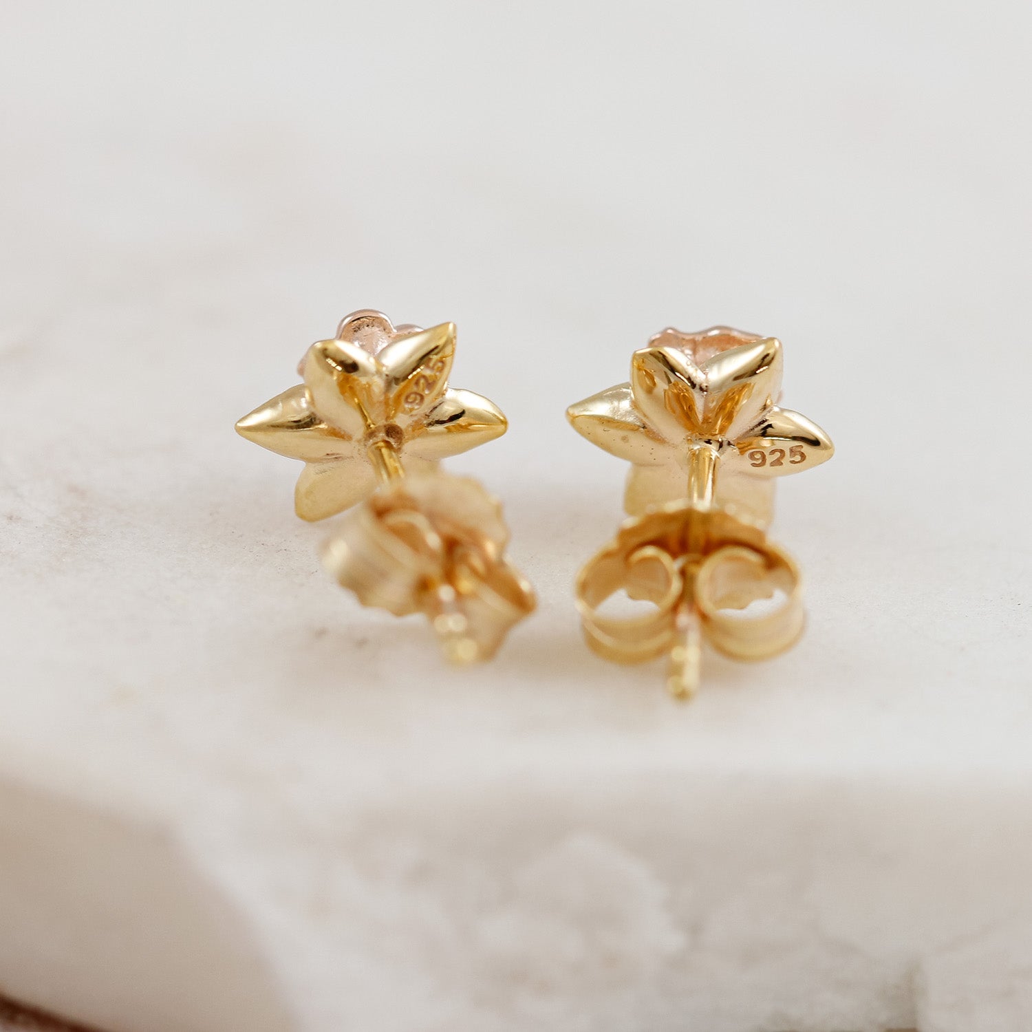 Daffodil Gold Vermeil Silver Studs Scarlett Jewellery