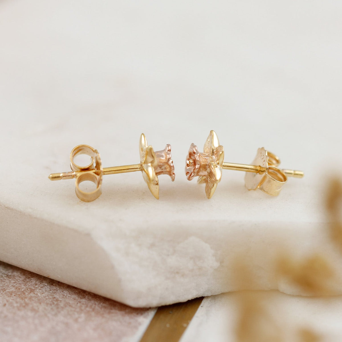 Daffodil Gold Vermeil Silver Studs Scarlett Jewellery