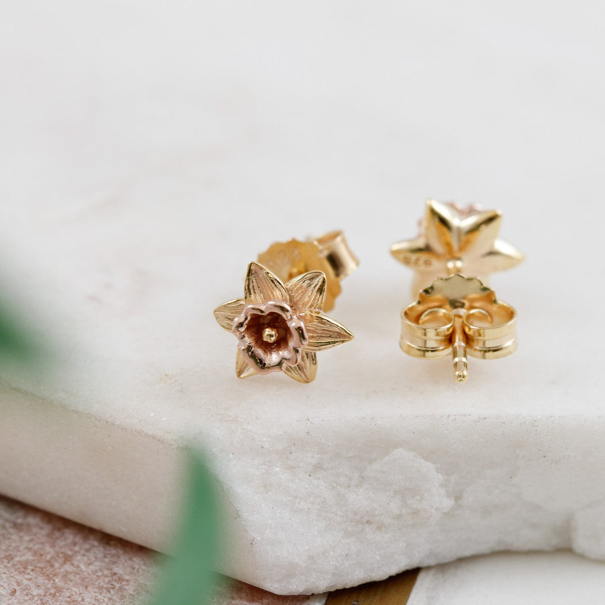 Daffodil Gold Vermeil Silver Studs Scarlett Jewellery