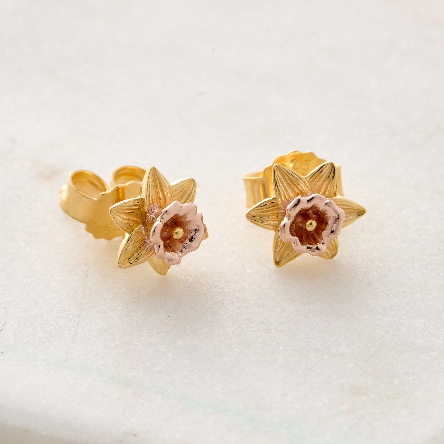 Daffodil Gold Vermeil Silver Studs Scarlett Jewellery