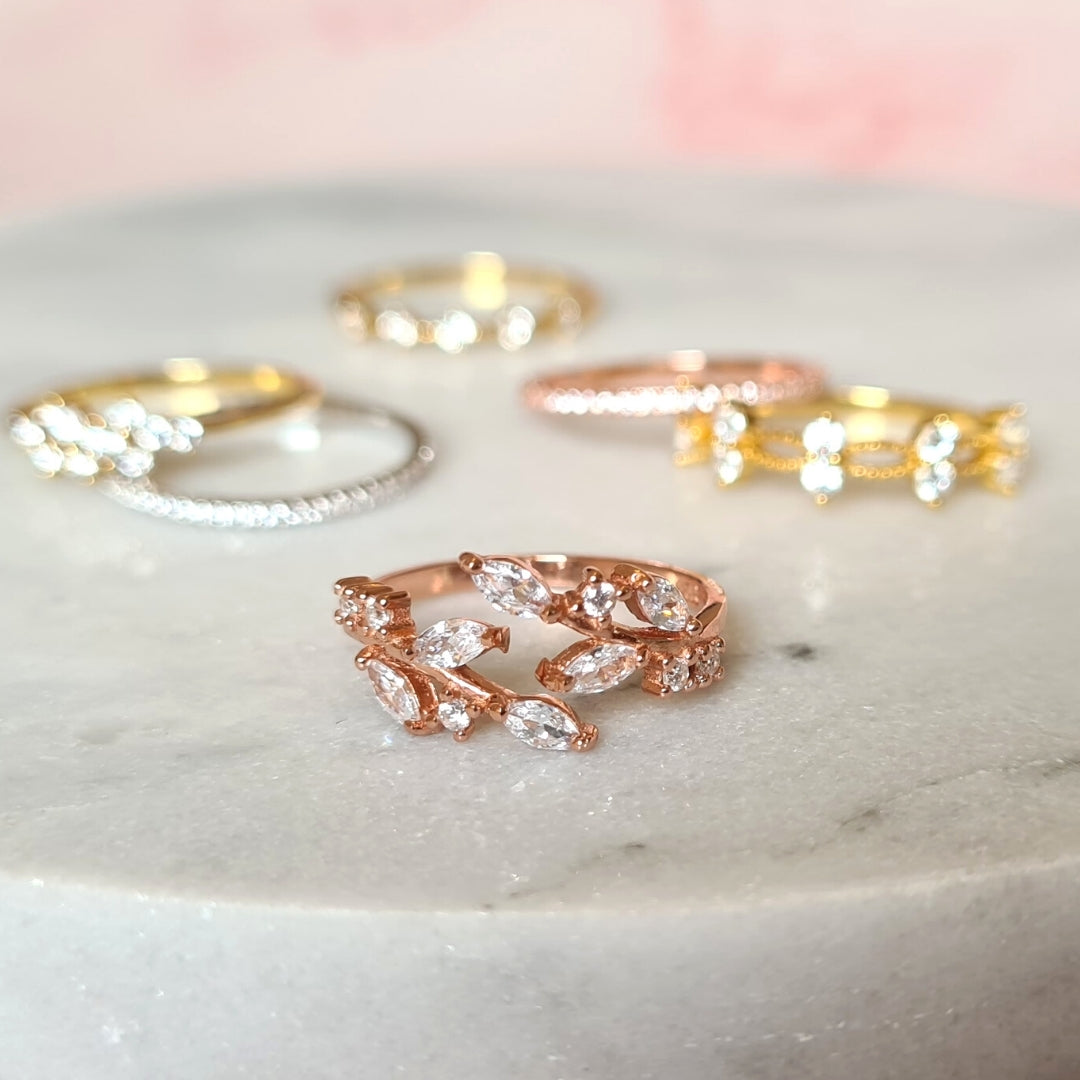 Adjustable Leaf Ring in Rose Gold - SJR London Timepiece