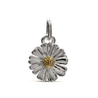 Daisy Flower Silver & Solid Gold Charm Scarlett Jewellery