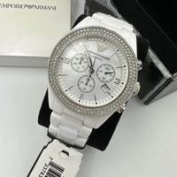 Emporio Armani AR1456 Ceramica Women's White Watch - SJR London Timepiece