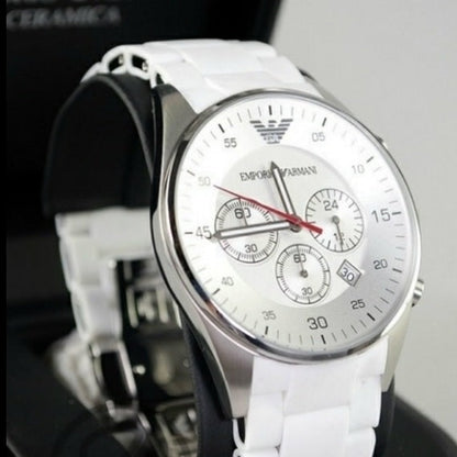 Emporio Armani AR5859 Sportivo Men's White Silicone Watch - SJR London Timepiece