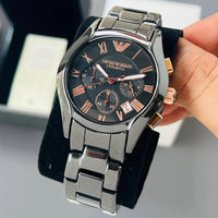 Emporio Armani AR1410 Valente Ceramic Men's Black & Rose Gold Watch - SJR London Timepiece