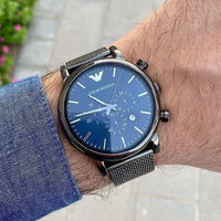Emporio Armani AR1979 Luigi Men's Grey Mesh Watch - SJR London Timepiece