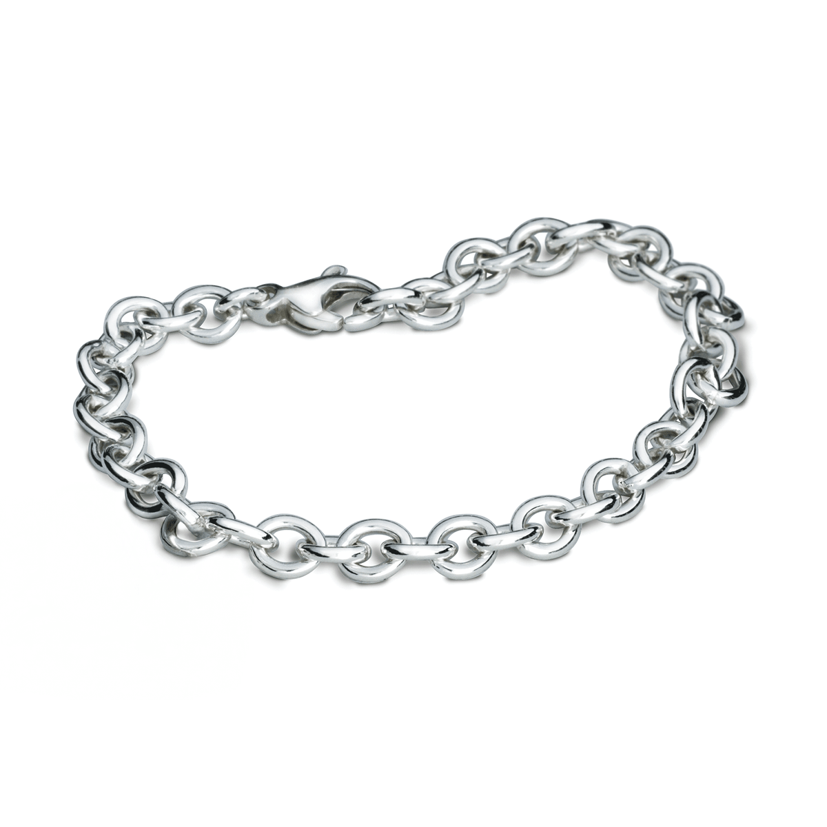 A silver mini lifetime charm bracelet with a delicate chain and personalized charms by Scarlett Jewellery.