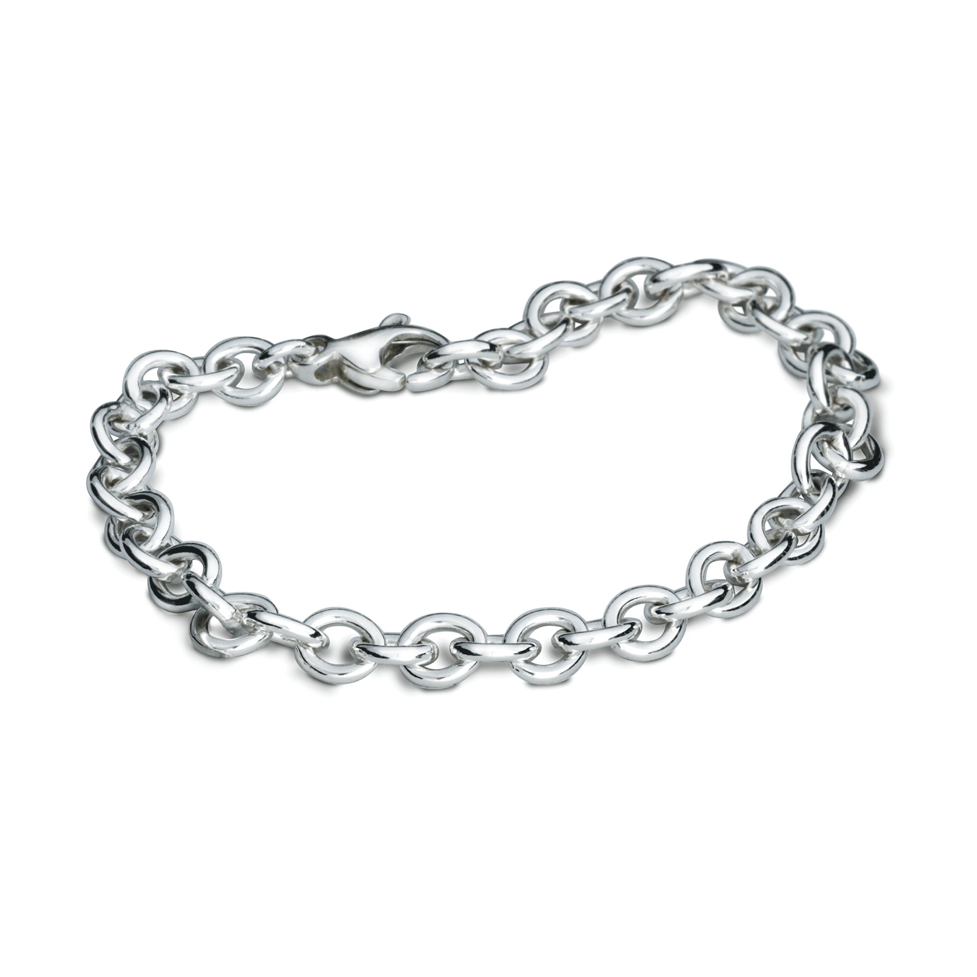 A silver mini lifetime charm bracelet with a delicate chain and personalized charms by Scarlett Jewellery.