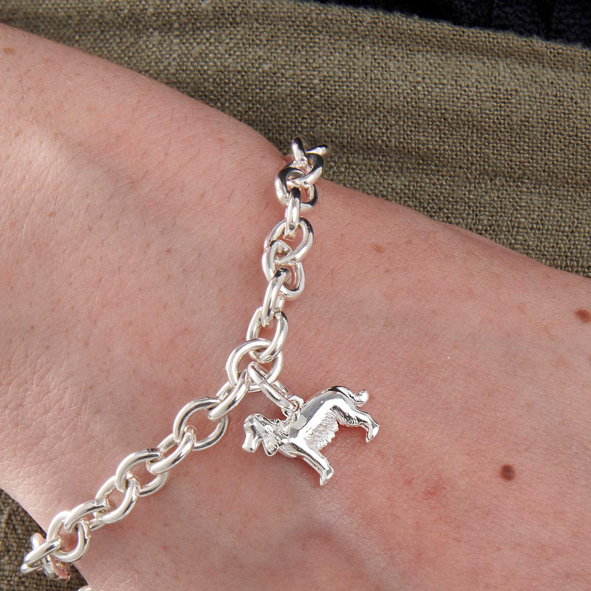 English Cocker Spaniel Silver Dog Charm Scarlett Jewellery