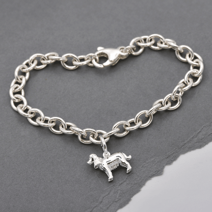 English Cocker Spaniel Silver Dog Charm Scarlett Jewellery