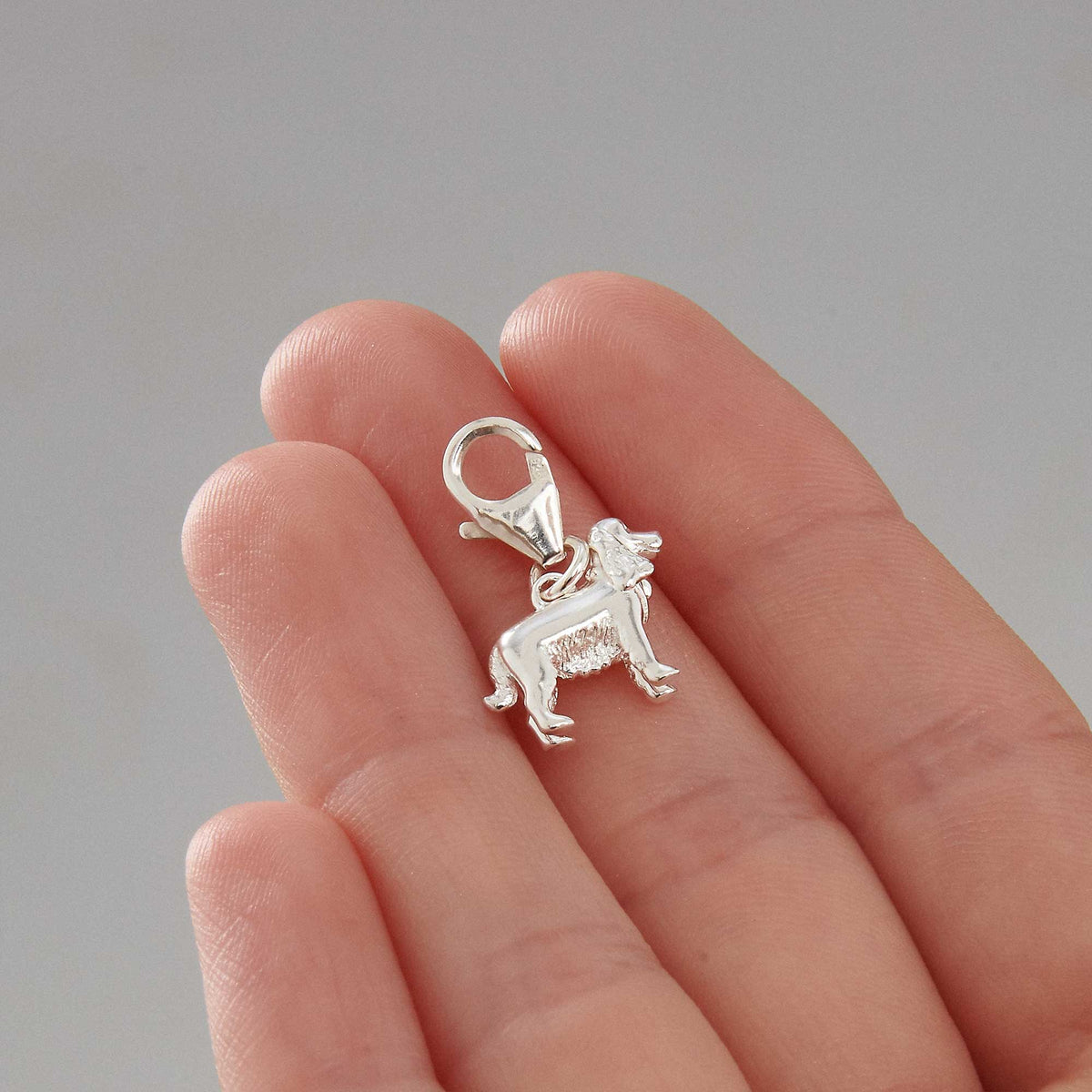 English Cocker Spaniel Silver Dog Charm Scarlett Jewellery