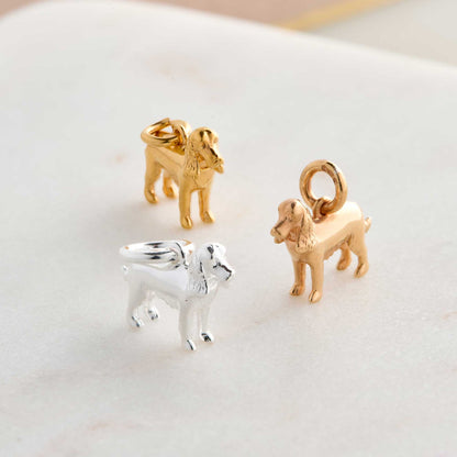 English Cocker Spaniel Silver Dog Charm Scarlett Jewellery