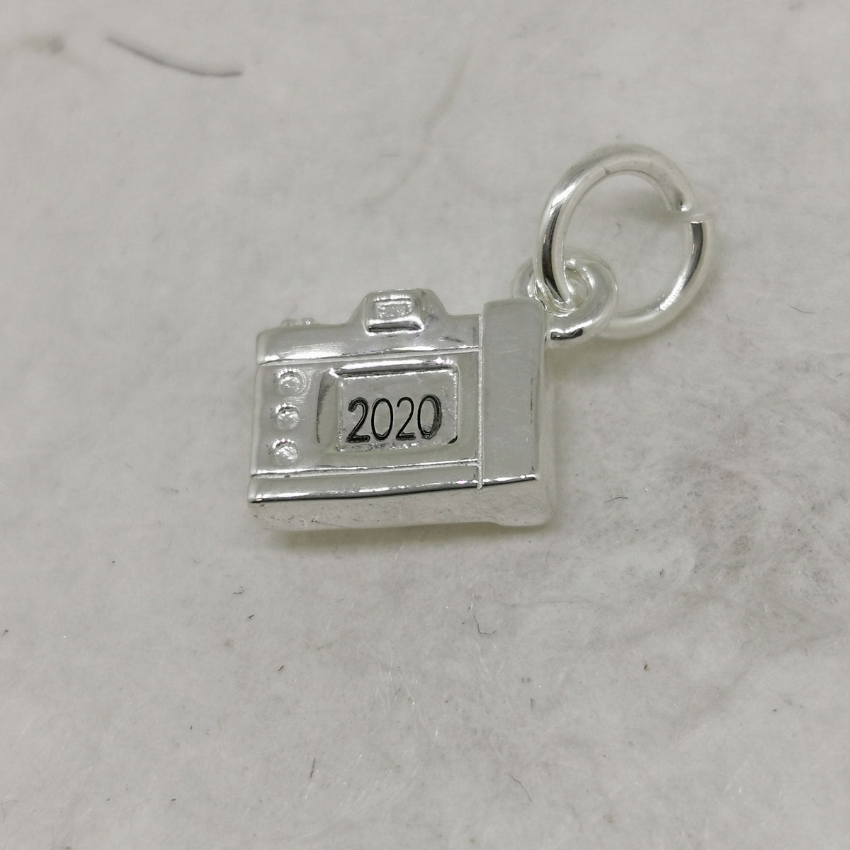 Vintage Camera Personalised Silver Charm Scarlett Jewellery
