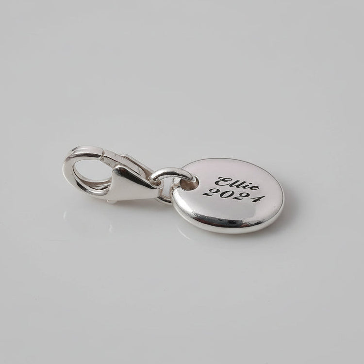 Pebble Personalised Silver Charm Scarlett Jewellery