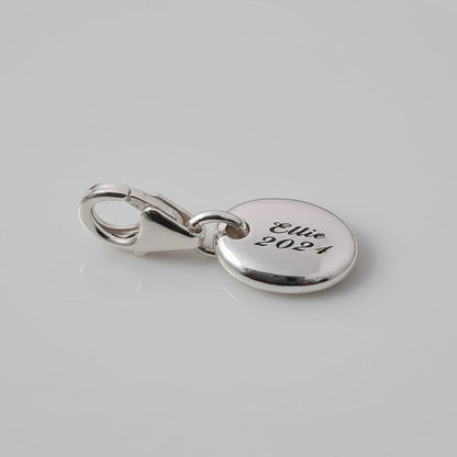 Pebble Personalised Silver Charm Scarlett Jewellery