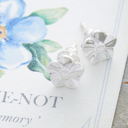 Forget-Me-Not Silver Stud Earrings Scarlett Jewellery