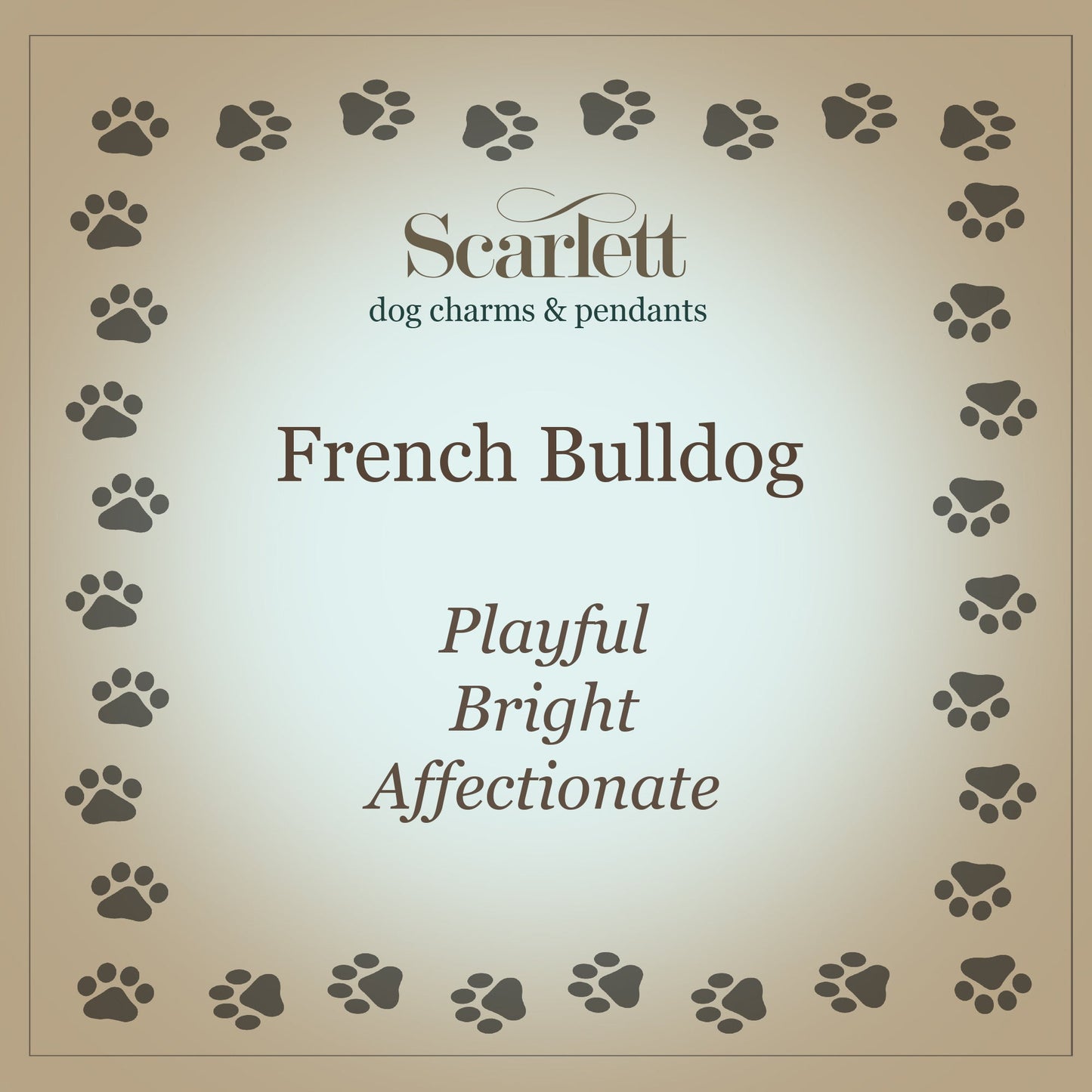 French Bulldog Silver Dog Charm Bracelet Scarlett Jewellery