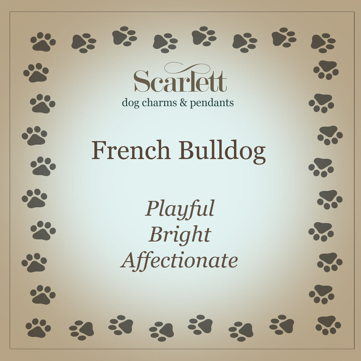 French Bulldog Silver Dog Charm Bracelet Scarlett Jewellery