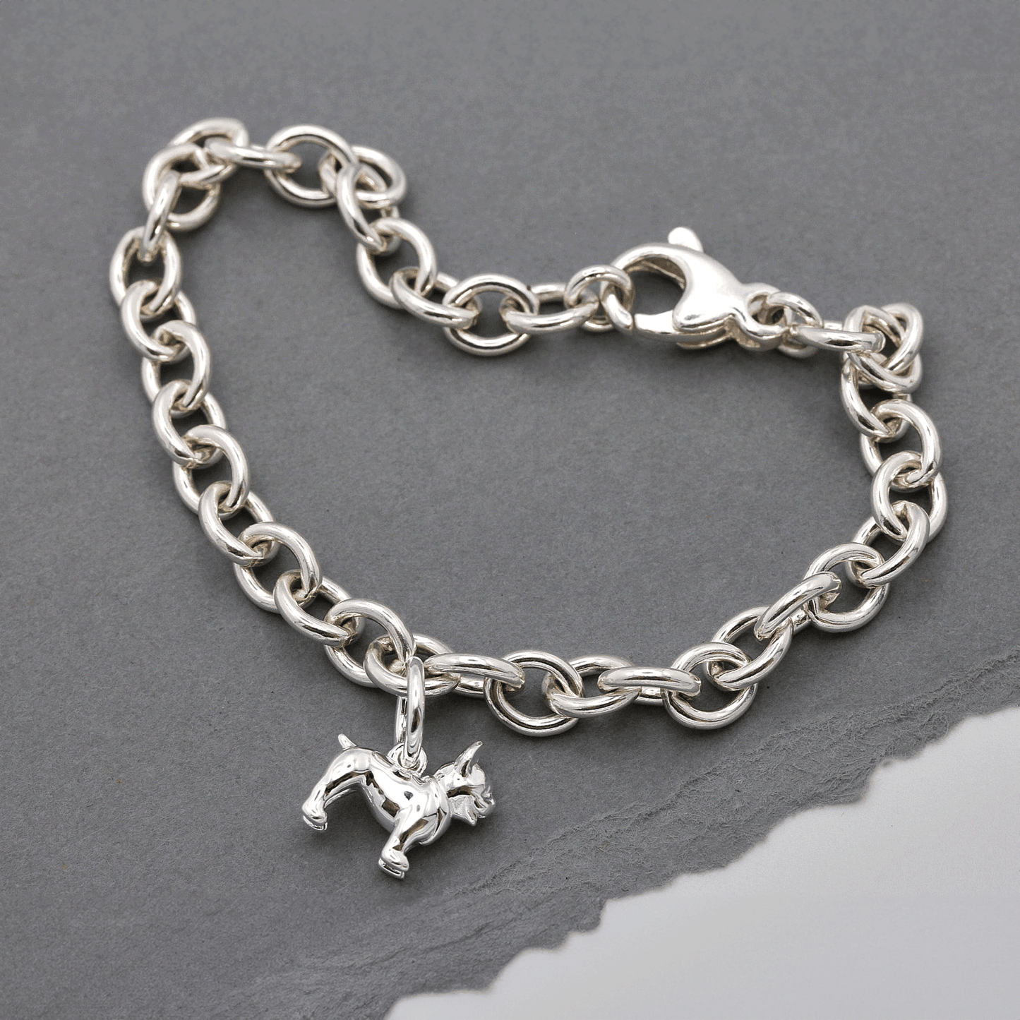 French Bulldog Silver Dog Charm Scarlett Jewellery