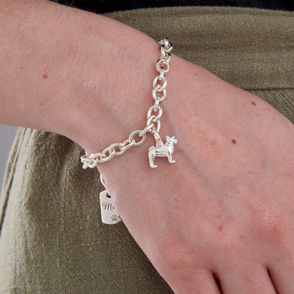 French Bulldog Silver Dog Charm Bracelet Scarlett Jewellery