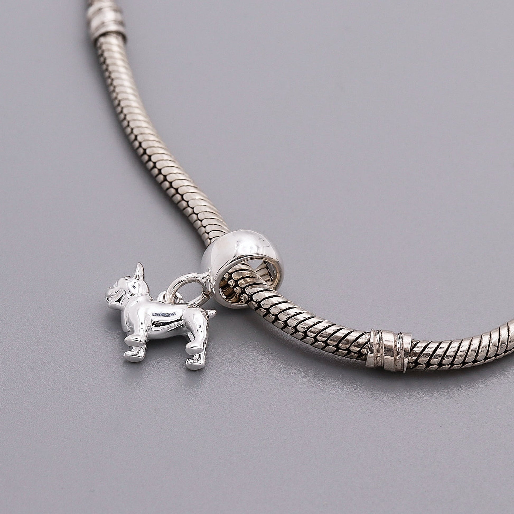 French Bulldog Silver Dog Charm Scarlett Jewellery
