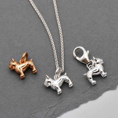 French Bulldog Silver Dog Charm Scarlett Jewellery