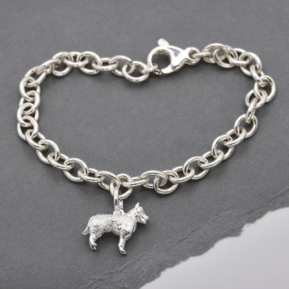 German Shepherd Silver Dog Charm Scarlett Jewellery