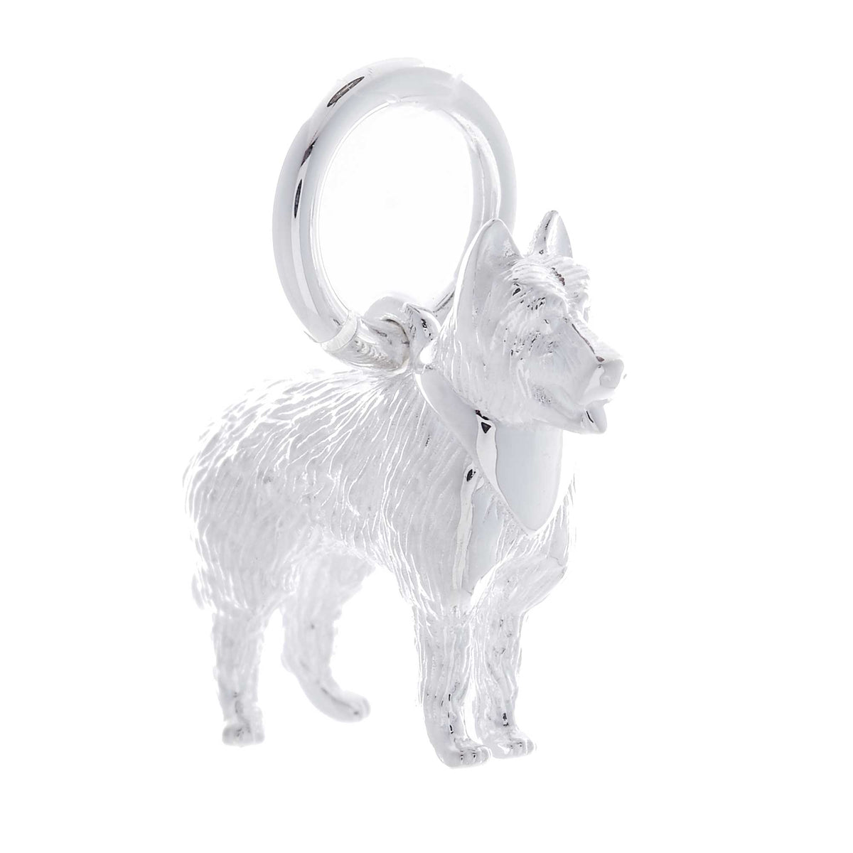 German Shepherd Silver Dog Charm Scarlett Jewellery