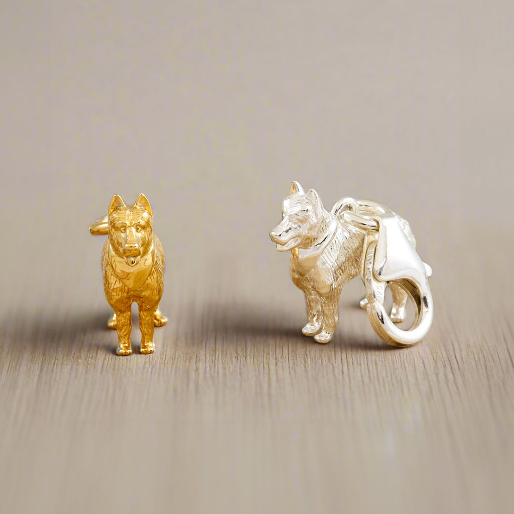 German Shepherd Silver Dog Charm Scarlett Jewellery