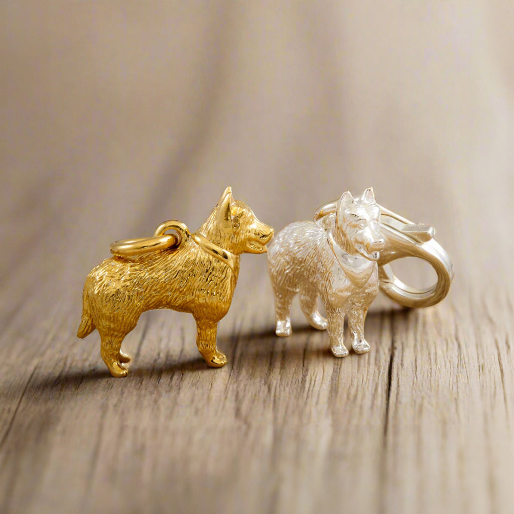 German Shepherd Silver Dog Charm Scarlett Jewellery