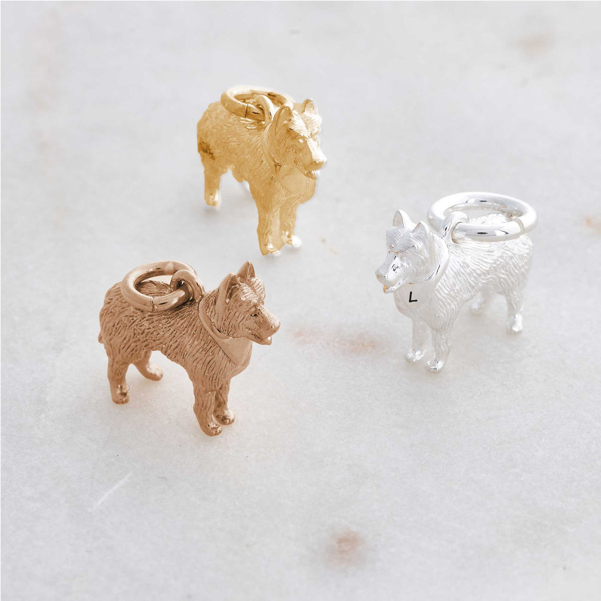 German Shepherd Silver Dog Charm Scarlett Jewellery