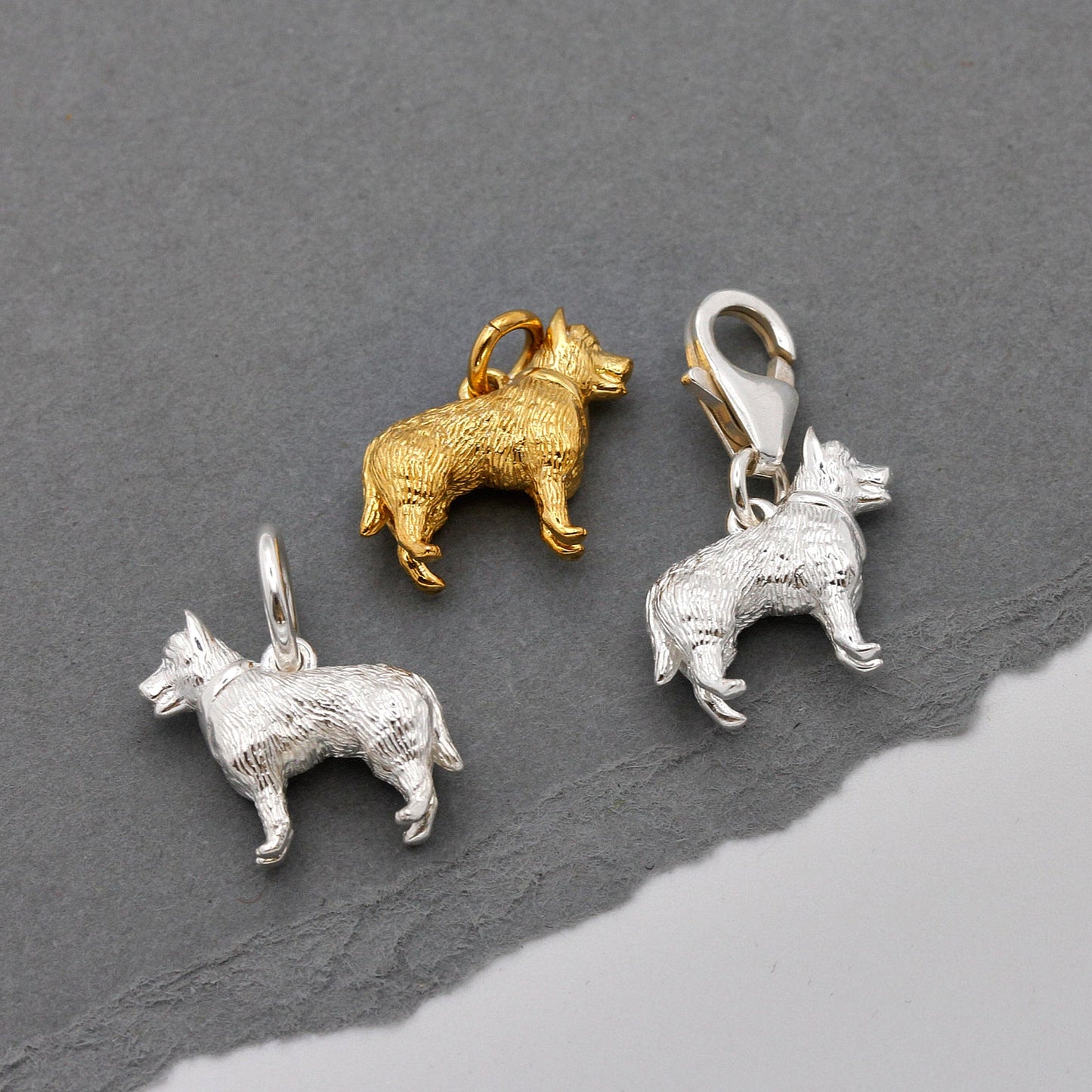 German Shepherd Silver Dog Charm Scarlett Jewellery