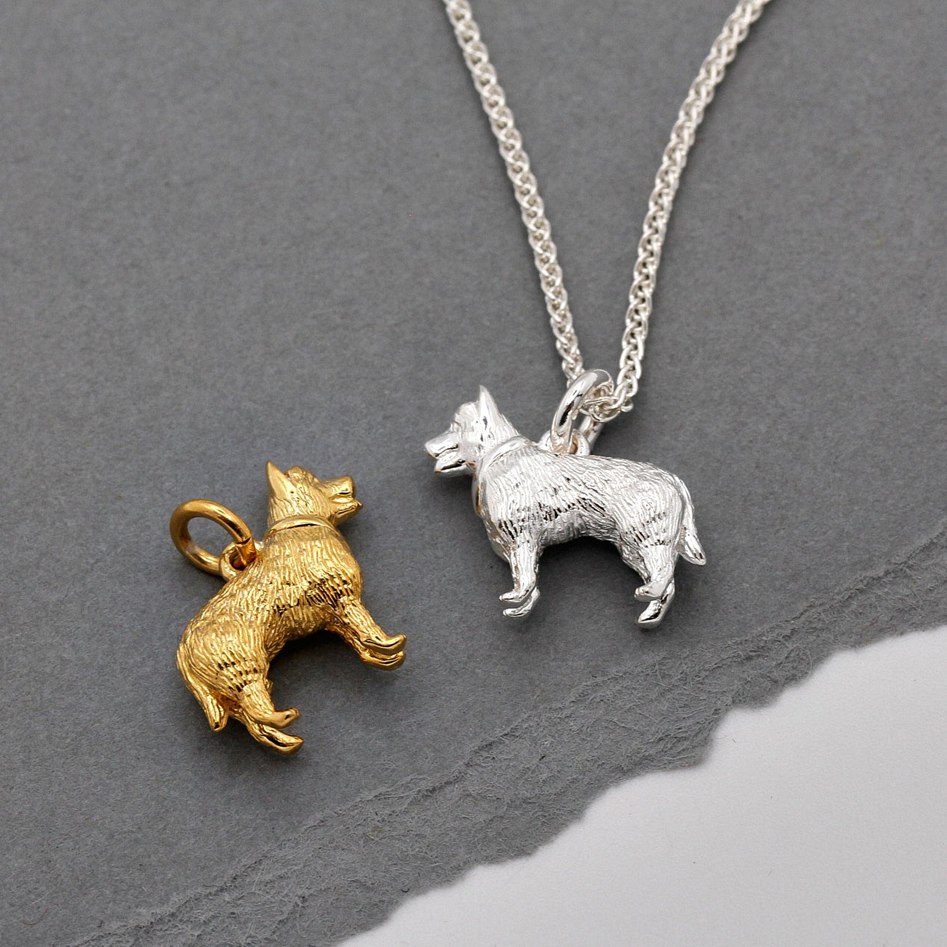 German Shepherd Silver Dog Charm Scarlett Jewellery